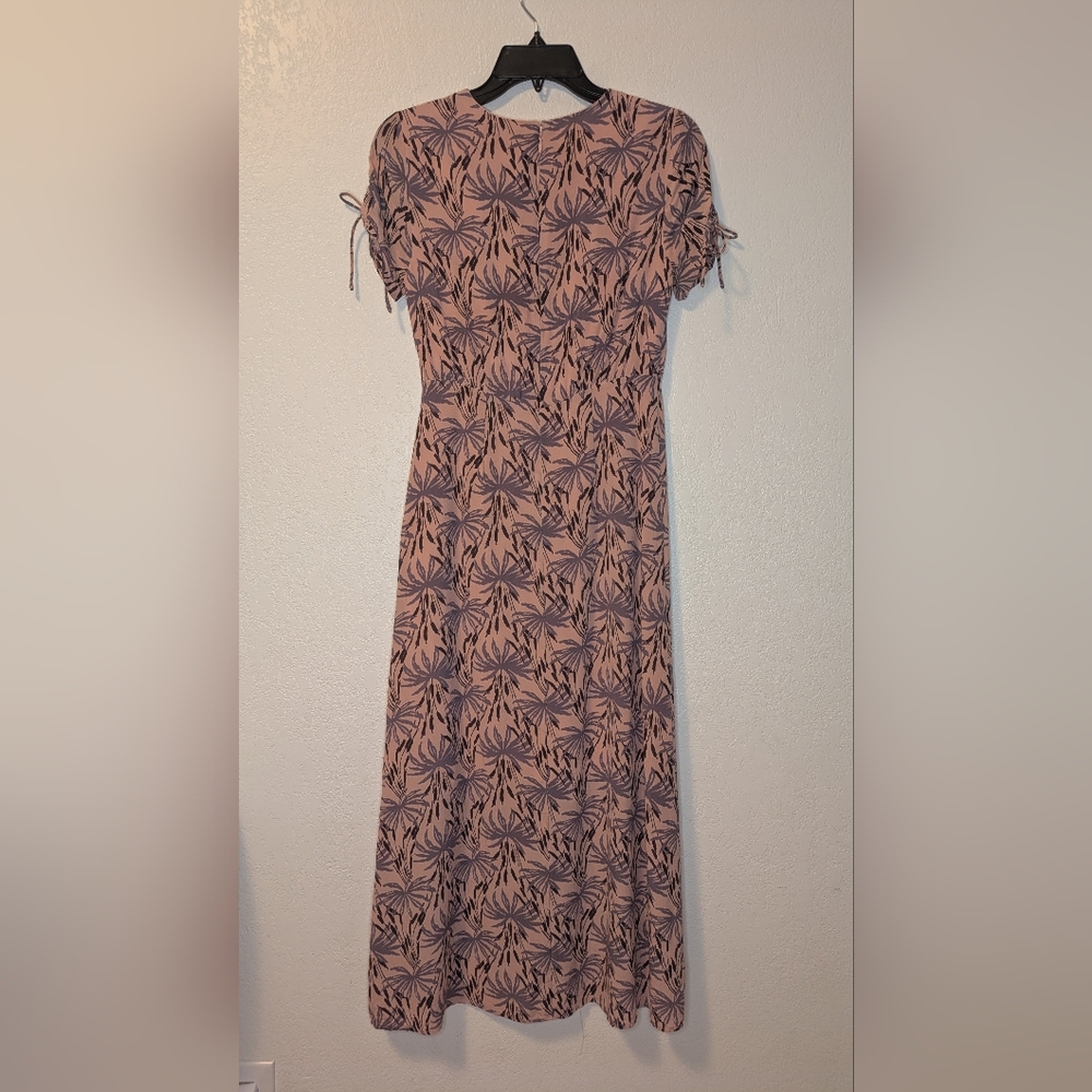 Madewell Silk Tie Sleeve Maxi Dress In Oasis Palms - Picture 6 of 11